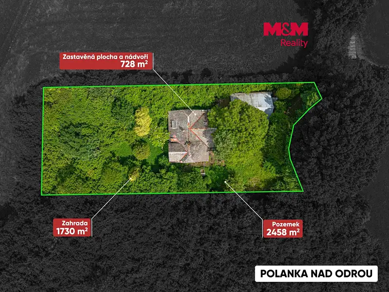 Prodej rodinného domu 300 m², pozemek 2458 m²